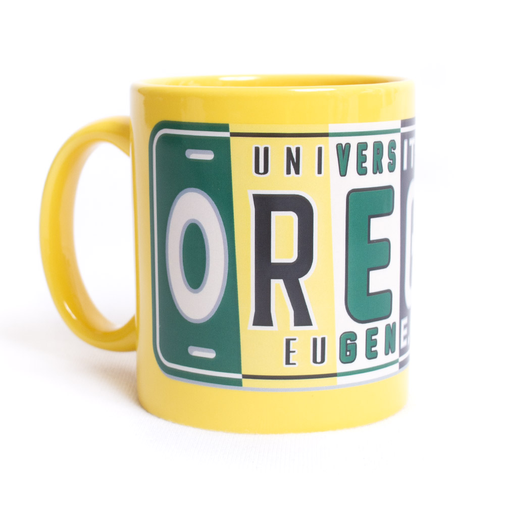 Ducks Spirit, Spirit Product, Yellow, Traditional Mugs, Ceramic, Home & Auto, 11 ounce, Liberty, Cafe, License Plate design, 834109